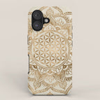 Flower of Life in Lotus - pastel golds and canvas iPhone Case Gallery Image 1
