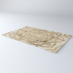 Flower of Life in Lotus - pastel golds and canvas Rug Gallery Image 3