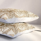 Flower of Life in Lotus - pastel golds and canvas Pillow Sham Gallery Image 3