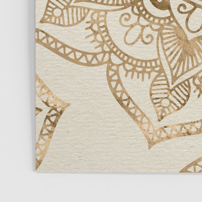 Flower of Life in Lotus - pastel golds and canvas Poster Gallery Image 3
