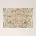 Flower of Life in Lotus - pastel golds and canvas Welcome Mat Gallery Image 1