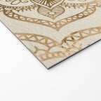 Flower of Life in Lotus - pastel golds and canvas Welcome Mat Gallery Image 2
