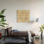 Flower of Life in Lotus - pastel golds and canvas Wood Wall Art Gallery Image 2
