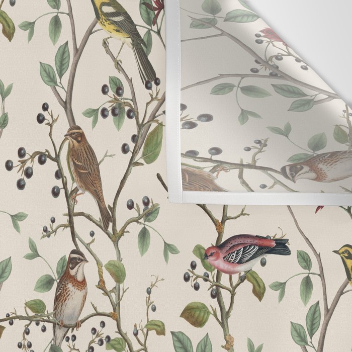 Nordic Birds Autumn Whispers Woodland Pattern Wall Tapestry Gallery Image 3
