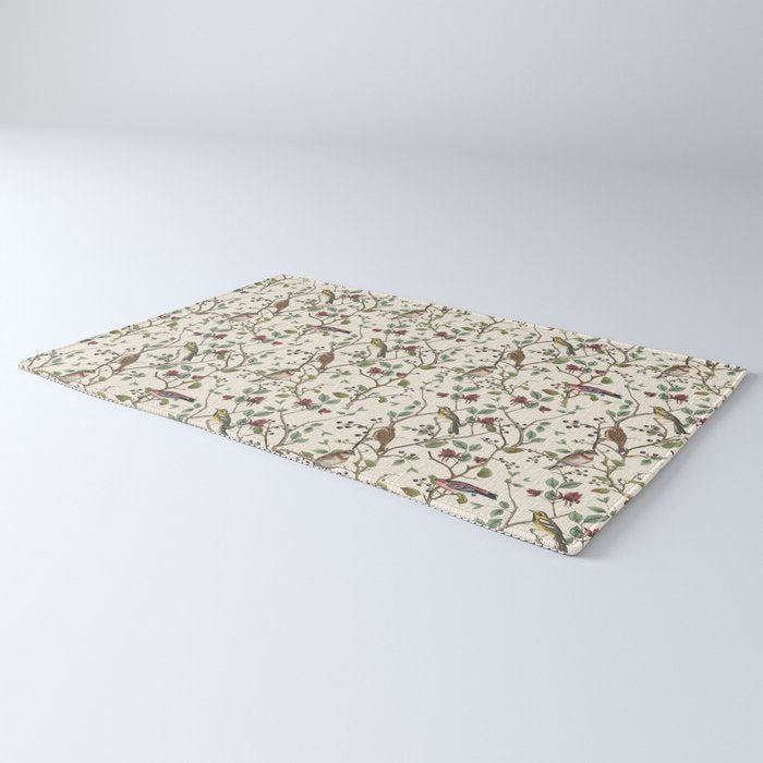 Nordic Birds Autumn Whispers Woodland Pattern Rug Gallery Image 3