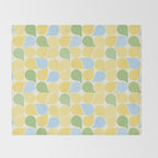 Playful Pastel Geometric Raindrop Pattern Throw Blanket Gallery Image 2