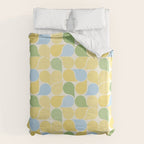 Playful Pastel Geometric Raindrop Pattern Duvet Cover Gallery Image 6