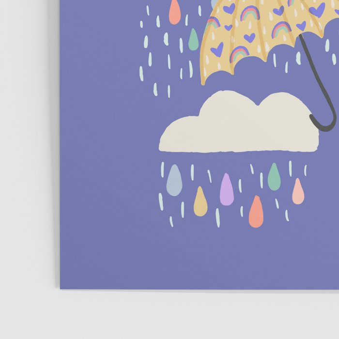 Spring Rain with Umbrellas Poster Gallery Image 3