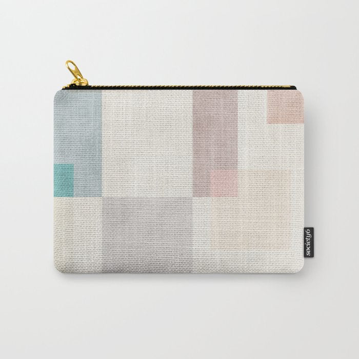 Neutral Pastel Tones Geometric Artwork Carry All Pouch Gallery Image 1