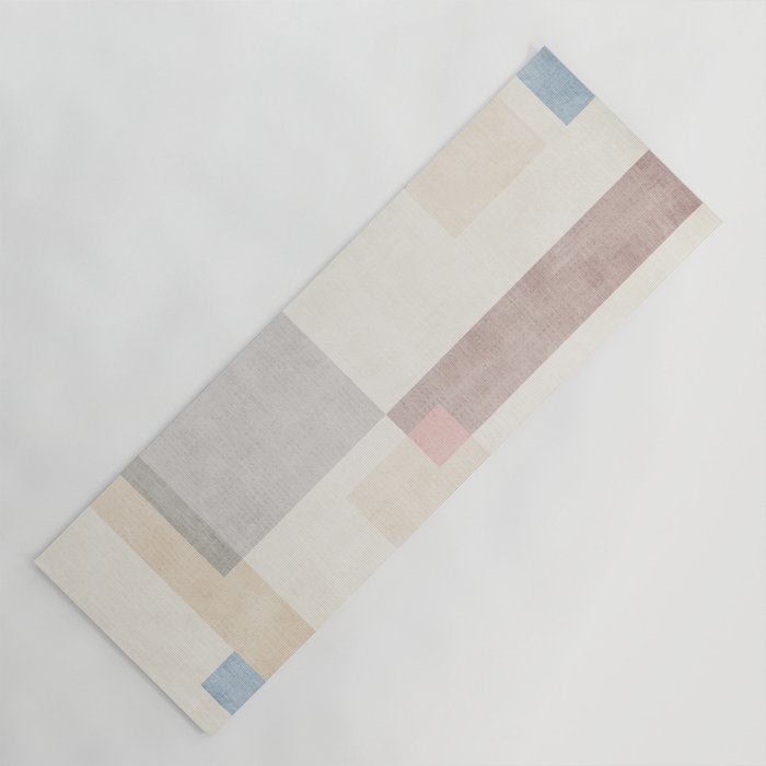 Neutral Pastel Tones Geometric Artwork Yoga Mat Gallery Image 1