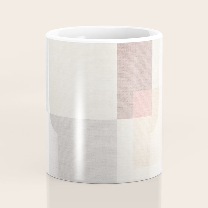 Neutral Pastel Tones Geometric Artwork Coffee Mug Gallery Image 4