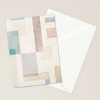 Neutral Pastel Tones Geometric Artwork Stationery Card Gallery Image 2
