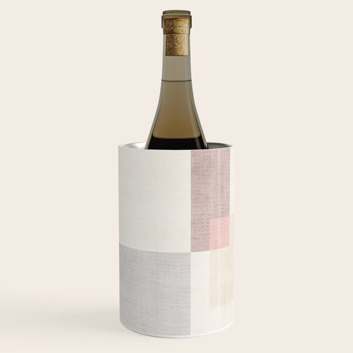 Neutral Pastel Tones Geometric Artwork Wine Chiller Gallery Image 1