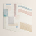 Neutral Pastel Tones Geometric Artwork Wrapping Paper Gallery Image 3