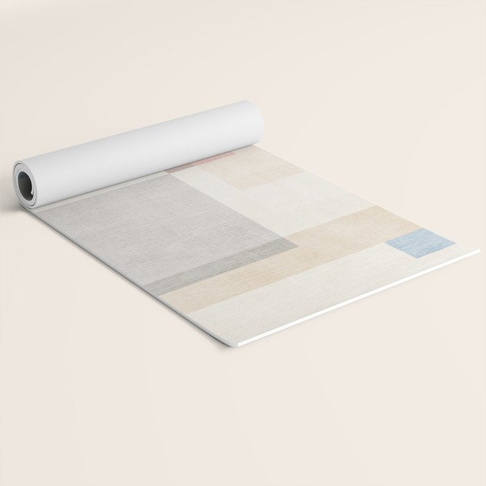 Neutral Pastel Tones Geometric Artwork Yoga Mat Gallery Image 2