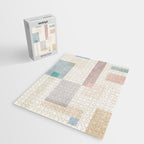Neutral Pastel Tones Geometric Artwork Jigsaw Puzzle Gallery Image 2
