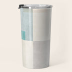 Neutral Pastel Tones Geometric Artwork Travel Mug Gallery Image 3