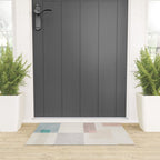 Neutral Pastel Tones Geometric Artwork Welcome Mat Gallery Image 3