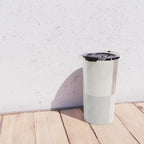 Neutral Pastel Tones Geometric Artwork Travel Mug Gallery Image 4