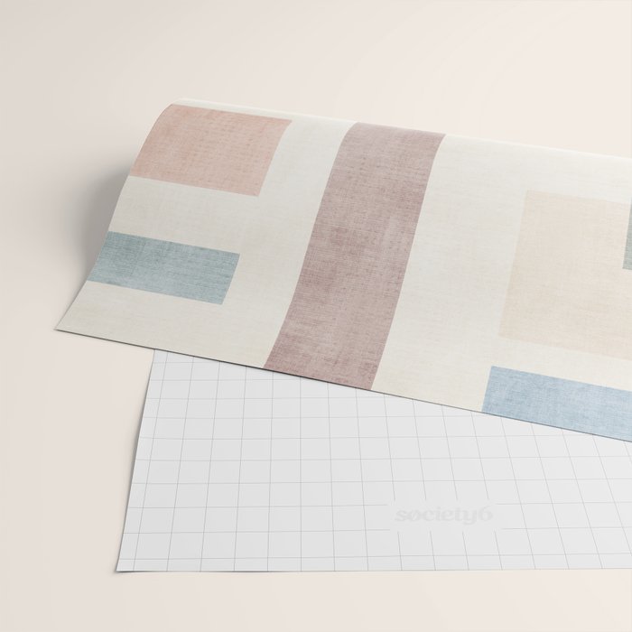 Neutral Pastel Tones Geometric Artwork Wrapping Paper Gallery Image 2