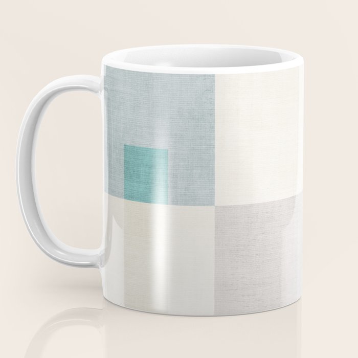 Neutral Pastel Tones Geometric Artwork Coffee Mug Gallery Image 3