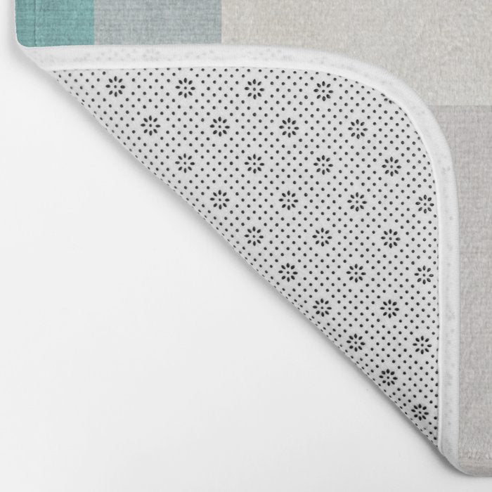 Neutral Pastel Tones Geometric Artwork Bath Mat Gallery Image 2