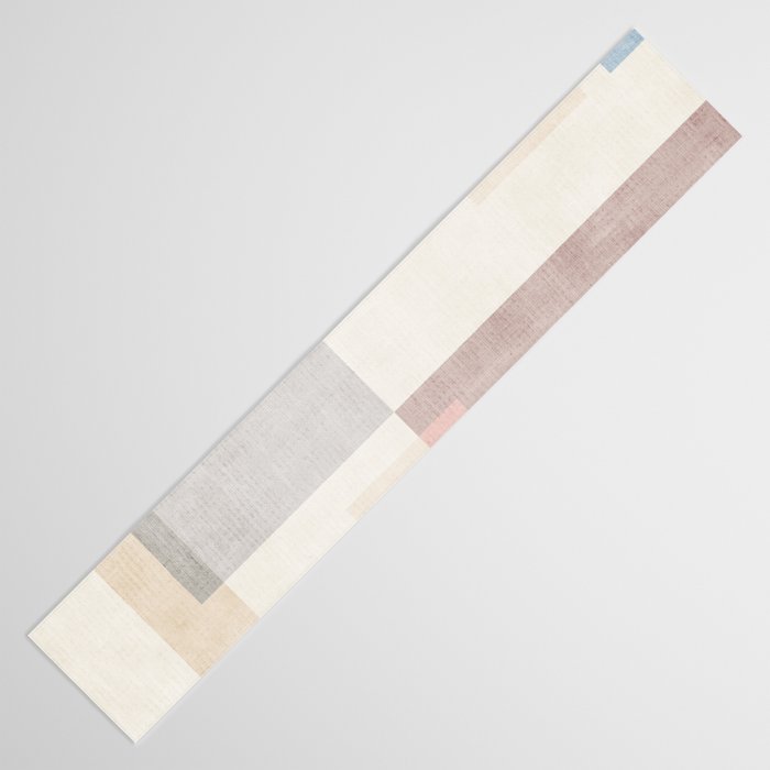 Neutral Pastel Tones Geometric Artwork Table Runner Gallery Image 3