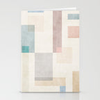 Neutral Pastel Tones Geometric Artwork Stationery Card Gallery Image 2