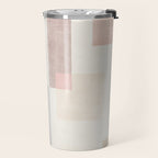 Neutral Pastel Tones Geometric Artwork Travel Mug Gallery Image 2