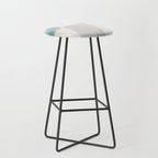 Neutral Pastel Tones Geometric Artwork Stool Gallery Image 1