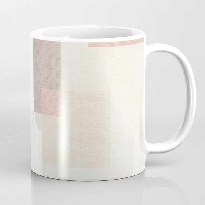 Neutral Pastel Tones Geometric Artwork Coffee Mug Gallery Image 1