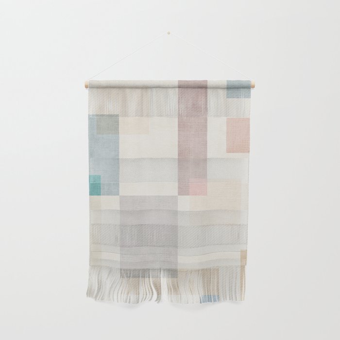 Neutral Pastel Tones Geometric Artwork Wall Hanging Gallery Image 1