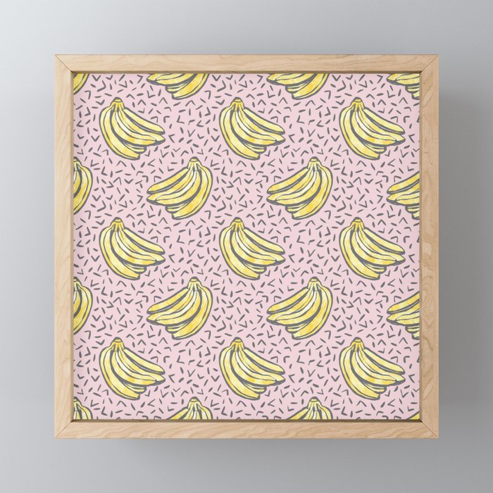 Go Bananas! (pink) Mini Art Print Gallery Image 1