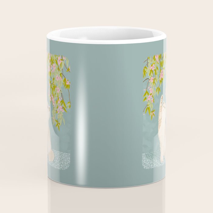 Curious Kitten in Bloom Coffee Mug Gallery Image 4