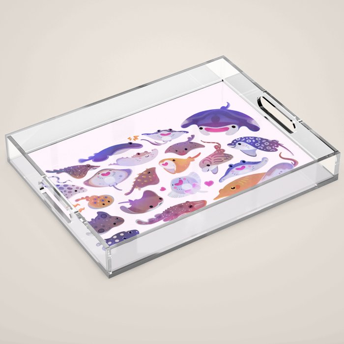 Ray day 1 - bright Acrylic Tray Gallery Image 1