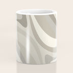 New Groove Liquid Swirl Abstract in Greige Coffee Mug Gallery Image 4