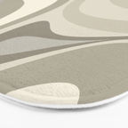 New Groove Liquid Swirl Abstract in Greige Bath Mat Gallery Image 3