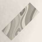 New Groove Liquid Swirl Abstract in Greige Yoga Mat Gallery Image 1