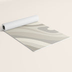 New Groove Liquid Swirl Abstract in Greige Yoga Mat Gallery Image 2