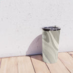 New Groove Liquid Swirl Abstract in Greige Travel Mug Gallery Image 4
