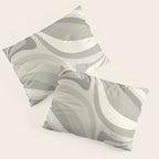 New Groove Liquid Swirl Abstract in Greige Pillow Sham Gallery Image 3