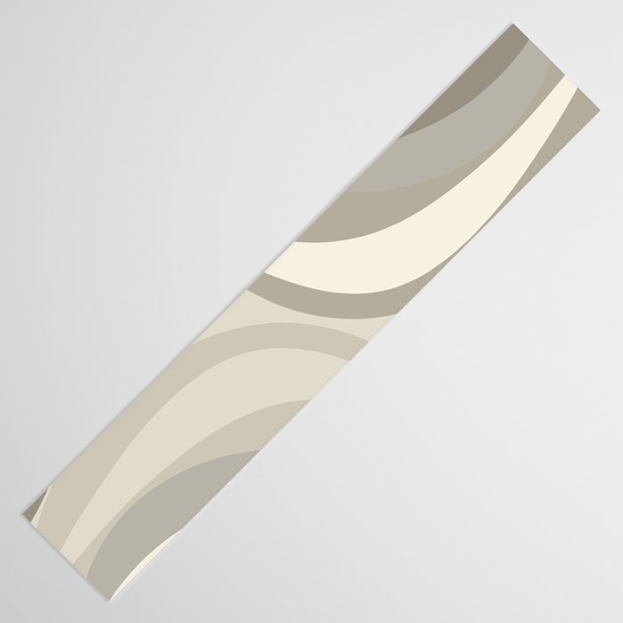 New Groove Liquid Swirl Abstract in Greige Table Runner Gallery Image 3