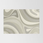 New Groove Liquid Swirl Abstract in Greige Rug Gallery Image 2