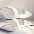 New Groove Liquid Swirl Abstract in Greige Pillow Sham Gallery Image 3