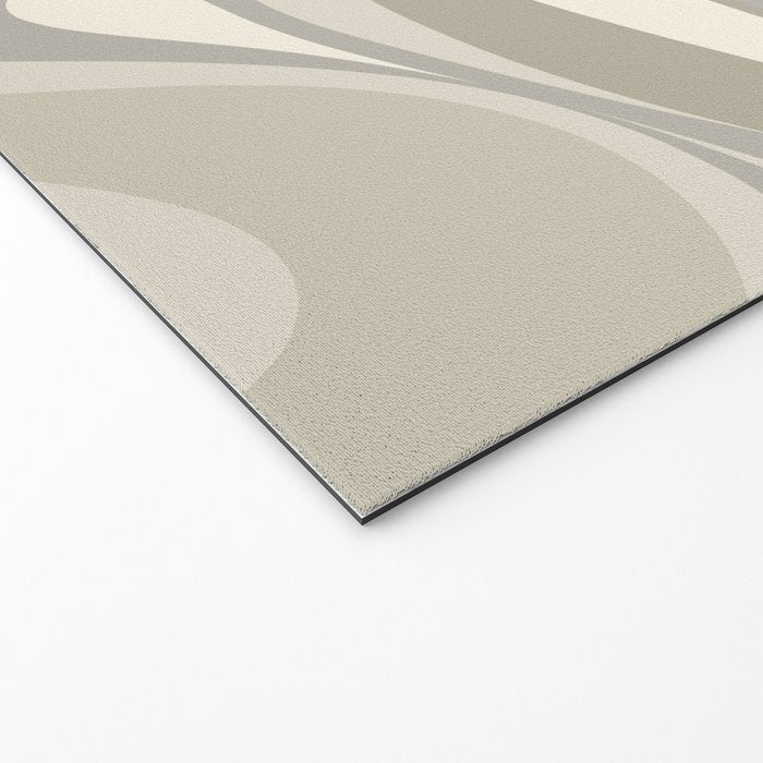 New Groove Liquid Swirl Abstract in Greige Welcome Mat Gallery Image 2
