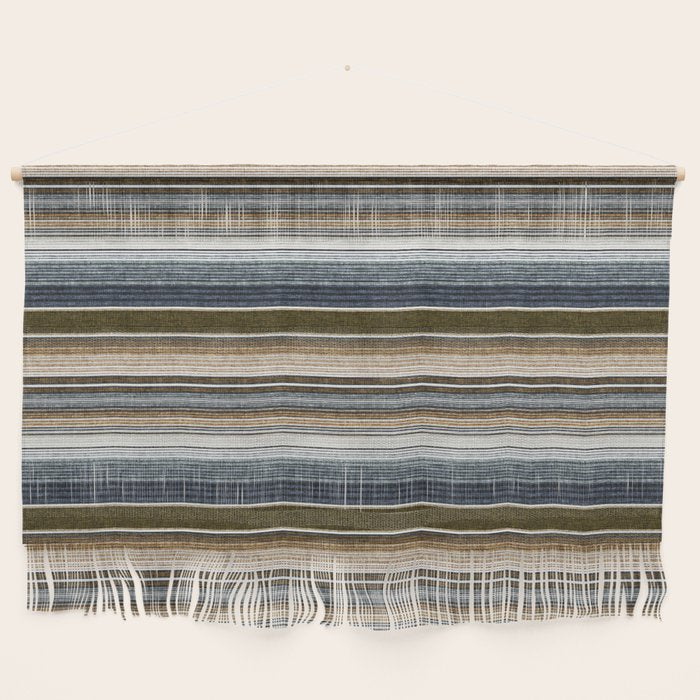 serape southwest stripe - cool natural tones Wall Hanging Gallery Image 1