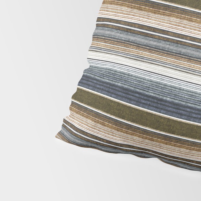 serape southwest stripe - cool natural tones Pillow Sham Gallery Image 4