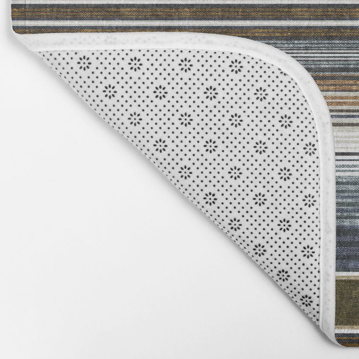 serape southwest stripe - cool natural tones Bath Mat Gallery Image 2