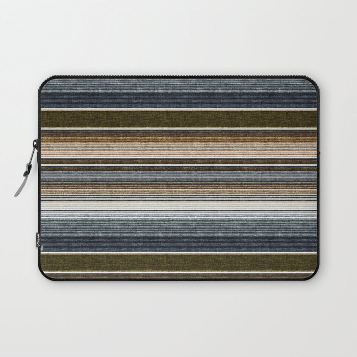 serape southwest stripe - cool natural tones Laptop Sleeve Gallery Image 1