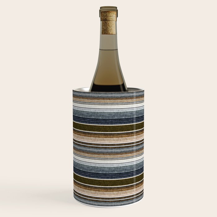 serape southwest stripe - cool natural tones Wine Chiller Gallery Image 1